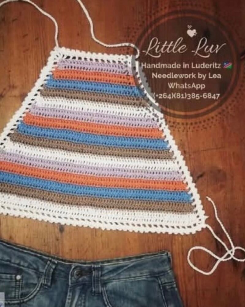 Crochet Halter Top – Stripes