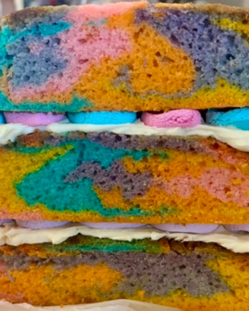 Rainbow Unicorn Birthday Cake